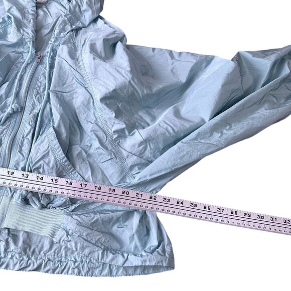 Free People FP Movement On The Rise Windbreaker Crop Jacket Women’s Small Blue - Picture 7 of 9